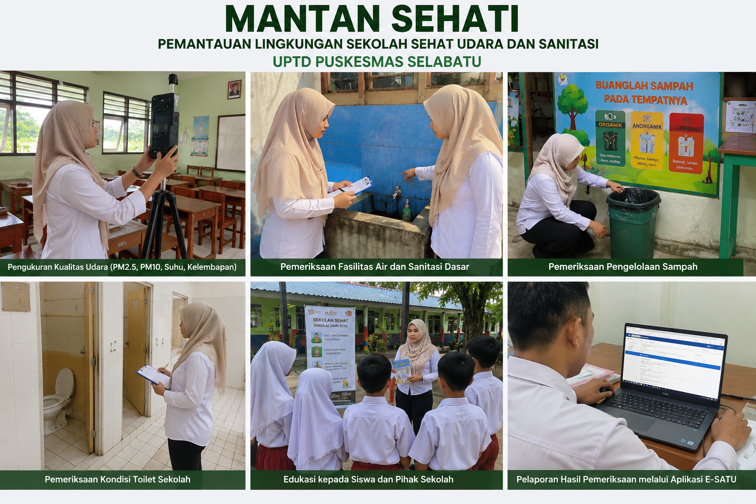 MANTAN SEHATI: Puskesmas Selabatu Perkuat Pemantauan Udara dan Sanitasi Sekolah